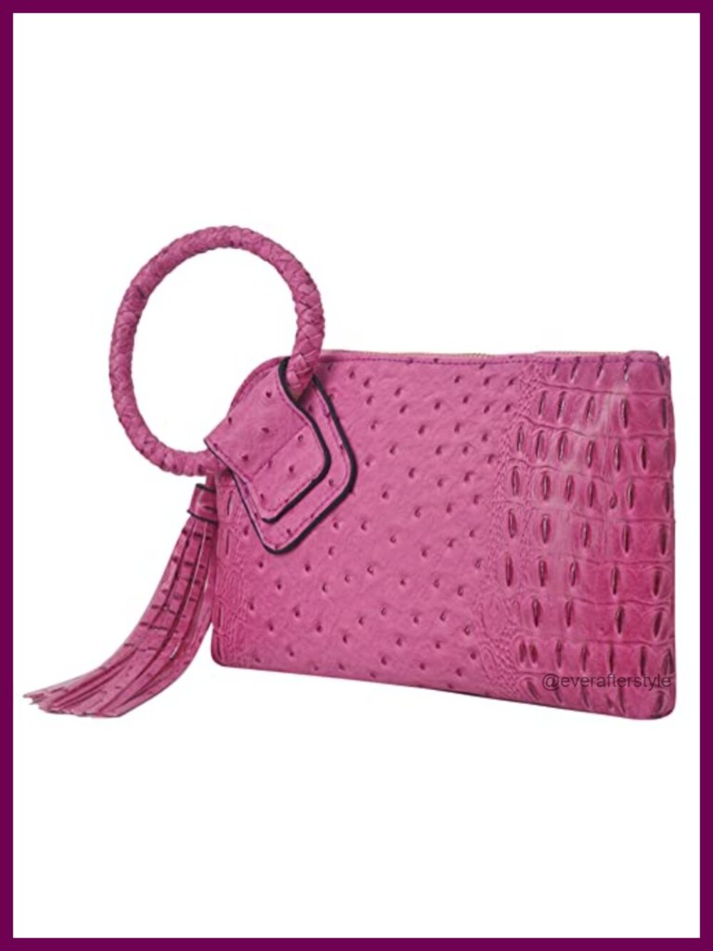NGIL Faux Leather Mini Wristlet Purse Zipper Card Slots